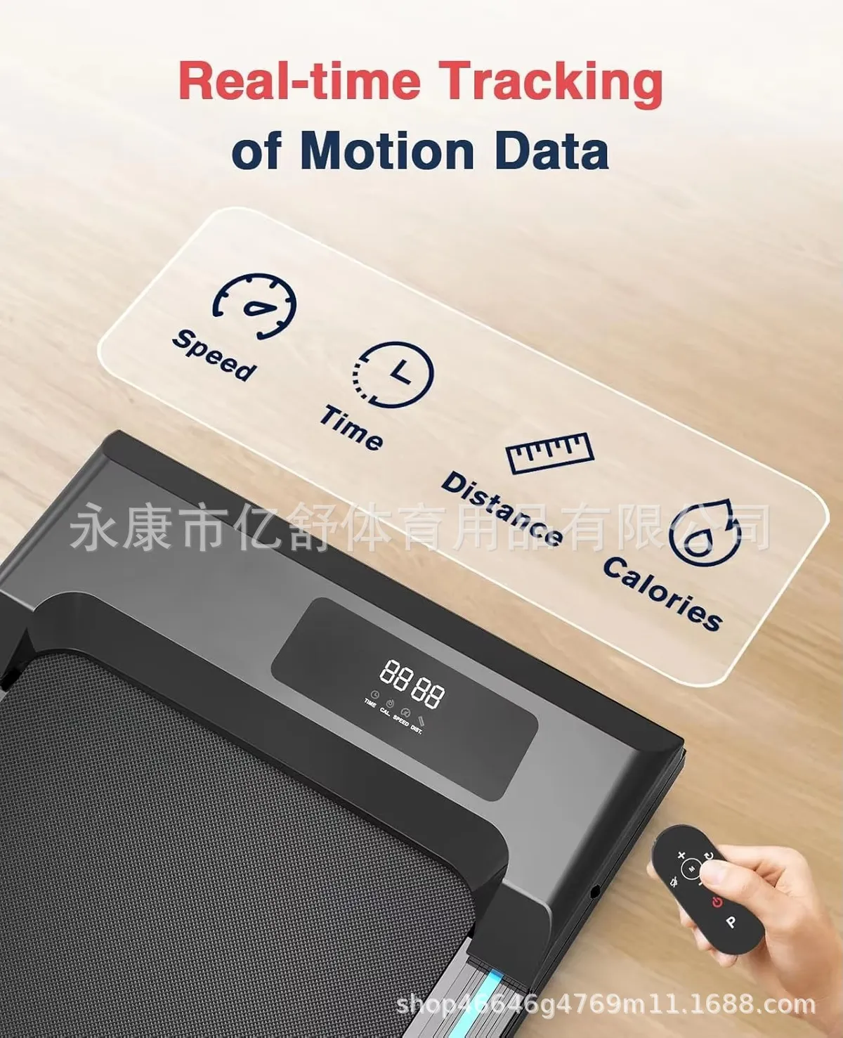 Foldable Treadmill Walking Machine - Compact Electric Indoor Fitness Equipment for Home Gym - Silent, Space-Saving Design for Cardio Workout showcase 1