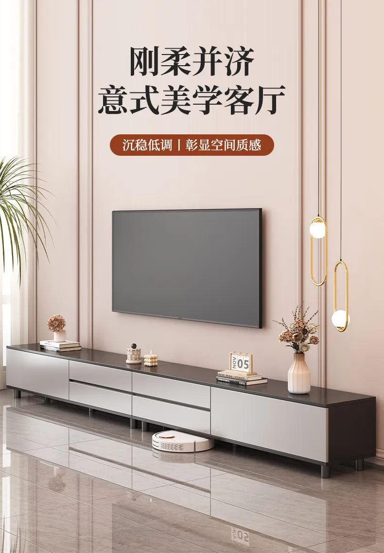 Modern Minimalist TV Cabinet Storage Cabinet for Living Room - Small Apartment Luxury Floor Standing Media Console showcase 2