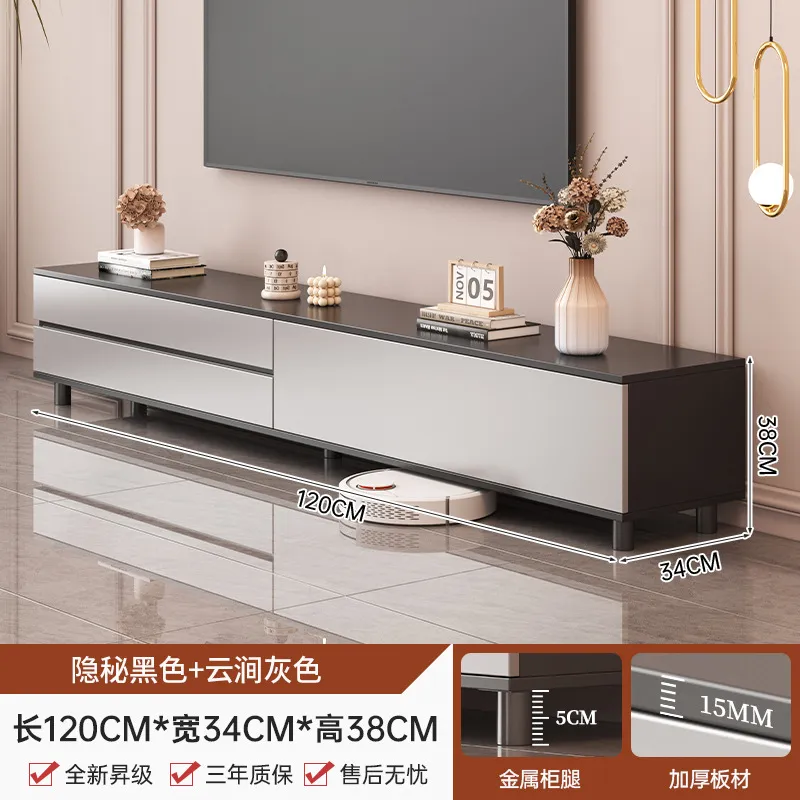 Modern Minimalist TV Cabinet Storage Cabinet for Living Room - Small Apartment Luxury Floor Standing Media Console thumbnail 8