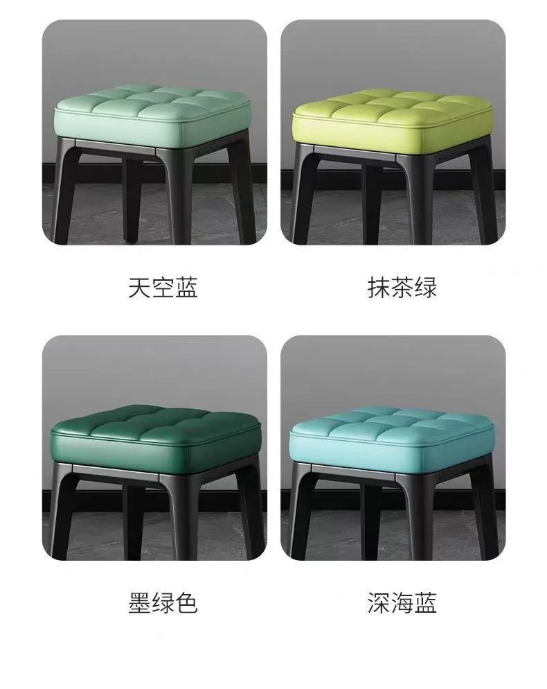 Stackable Low Stools - Versatile Seating for Living Room, Tea Table, Kids, and Home - Thickened Sofa Stools, Square Design showcase 18