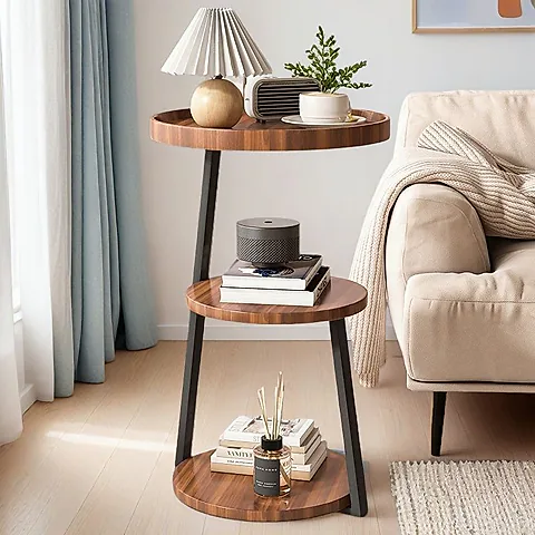 Modern Nordic Style Small Coffee Table Sofa Side Table Living Room Home Small Apartment Bedside Table Simple Corner Table Side Cabinet Small Round Table