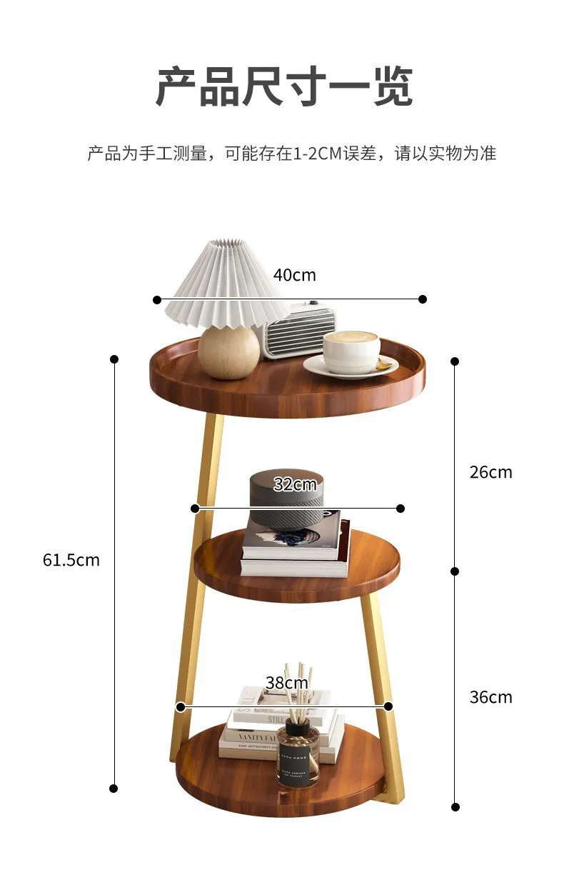 Modern Nordic Style Small Coffee Table Sofa Side Table Living Room Home Small Apartment Bedside Table Simple Corner Table Side Cabinet Small Round Table showcase 2