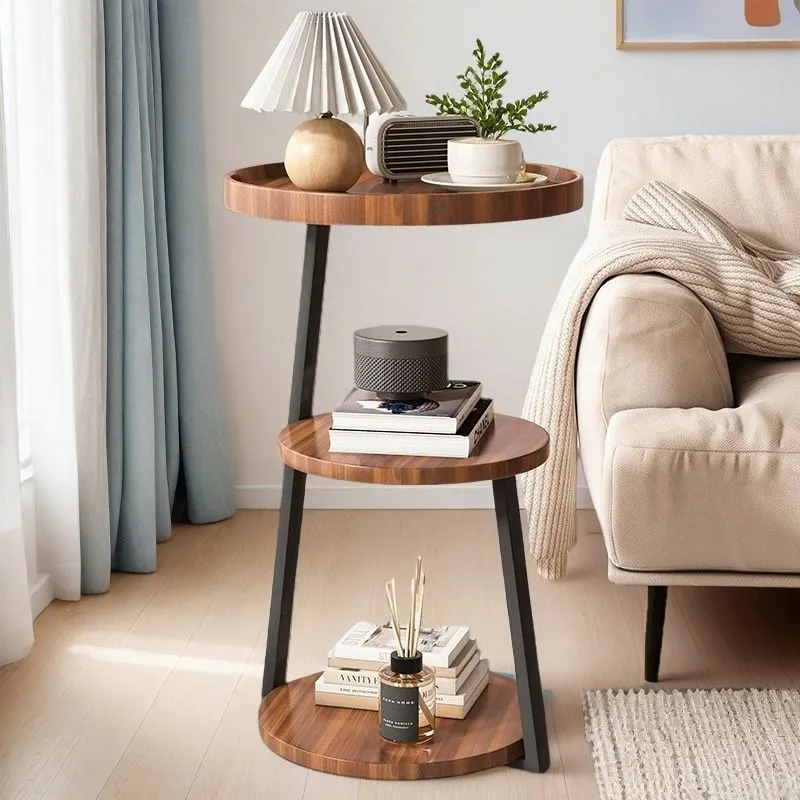 Modern Nordic Style Small Coffee Table Sofa Side Table Living Room Home Small Apartment Bedside Table Simple Corner Table Side Cabinet Small Round Table showcase 1