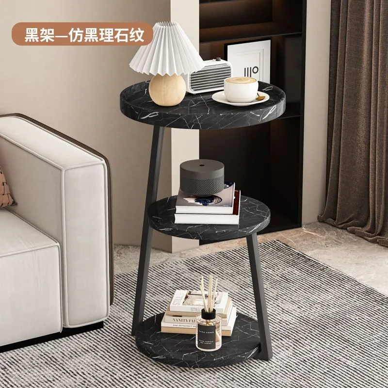 Modern Nordic Style Small Coffee Table Sofa Side Table Living Room Home Small Apartment Bedside Table Simple Corner Table Side Cabinet Small Round Table thumbnail 8
