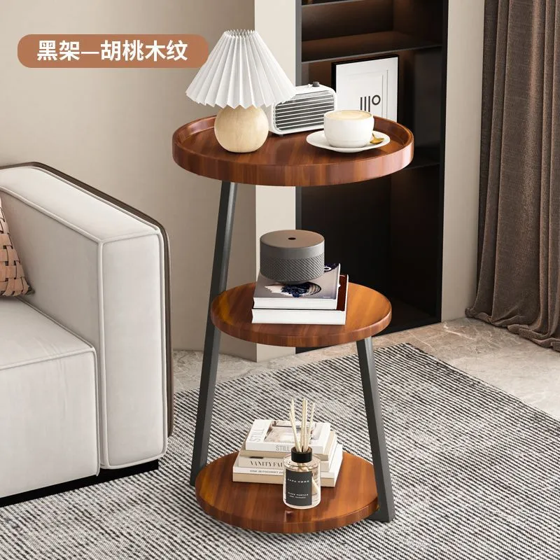 Modern Nordic Style Small Coffee Table Sofa Side Table Living Room Home Small Apartment Bedside Table Simple Corner Table Side Cabinet Small Round Table thumbnail 10