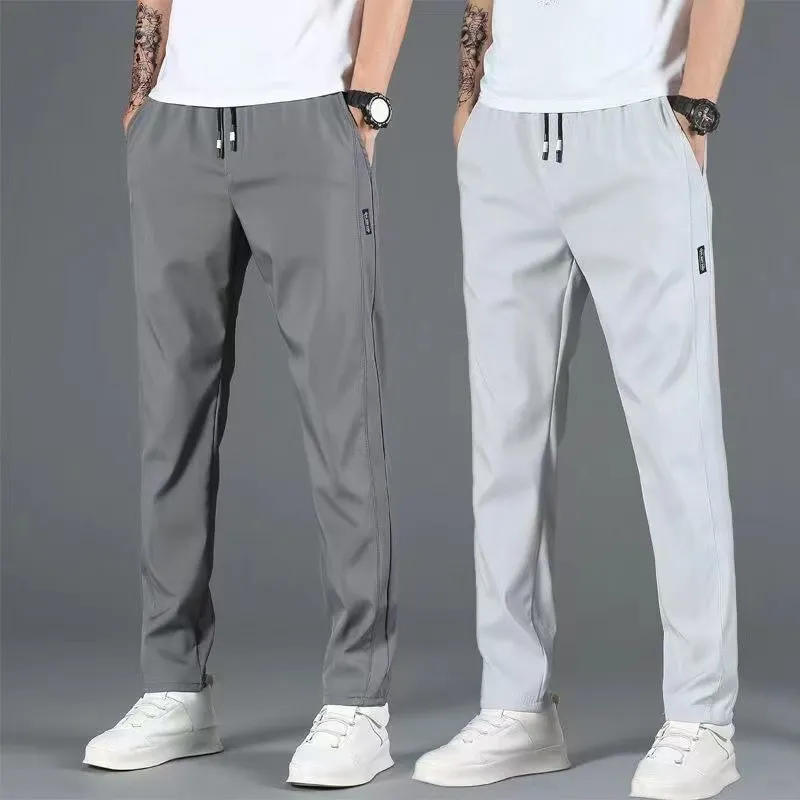 Men's Fleece Lined Sports Pants - Slim Fit Straight Leg Casual Trousers for Autumn Winter - Warm, Comfortable, and Stylish Activewear showcase 9