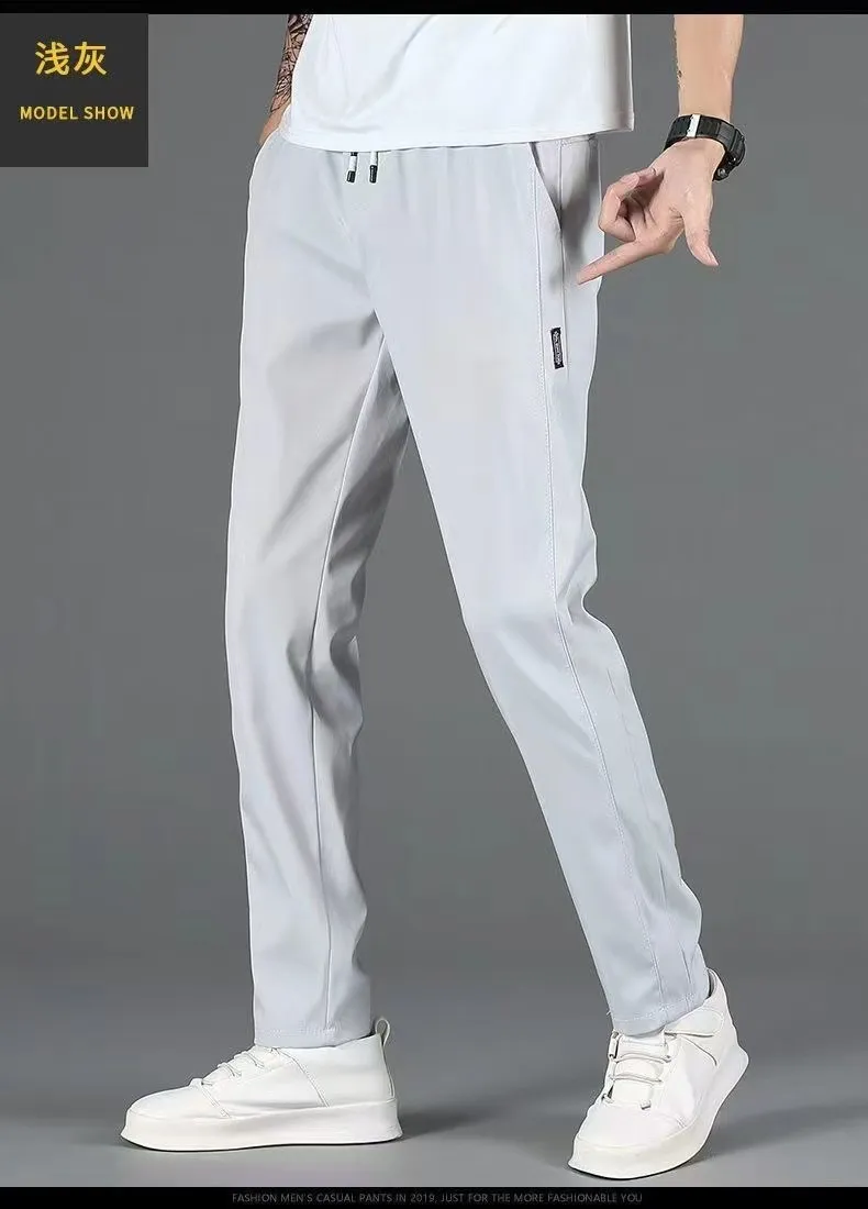 Men's Fleece Lined Sports Pants - Slim Fit Straight Leg Casual Trousers for Autumn Winter - Warm, Comfortable, and Stylish Activewear showcase 12