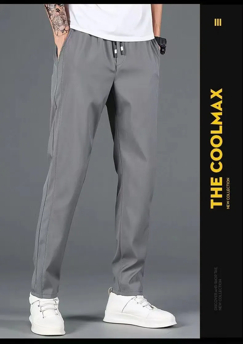 Men's Fleece Lined Sports Pants - Slim Fit Straight Leg Casual Trousers for Autumn Winter - Warm, Comfortable, and Stylish Activewear showcase 7