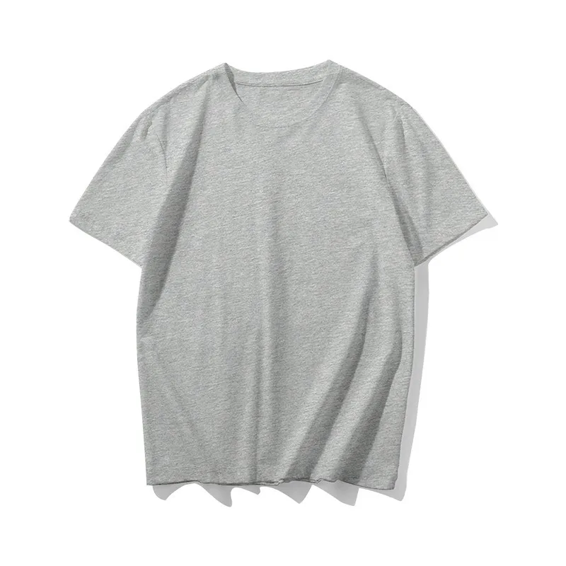 Men's Heavyweight Cotton T-Shirt - American Style 240g Short Sleeve Crew Neck Tee - Loose Fit Basic Solid Color Undershirt for Casual Wear thumbnail 8