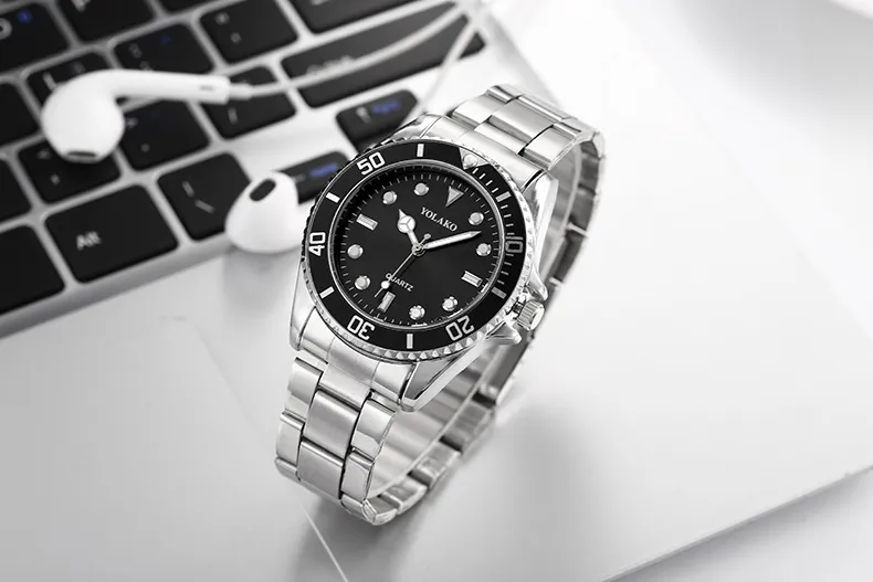 Men's Fashion Green Water Ghost Watch - Stainless Steel Strap Quartz Wristwatch - Stylish Analog Timepiece for Men showcase 9