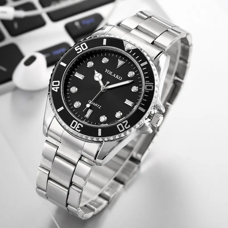 Men's Fashion Green Water Ghost Watch - Stainless Steel Strap Quartz Wristwatch - Stylish Analog Timepiece for Men thumbnail 4