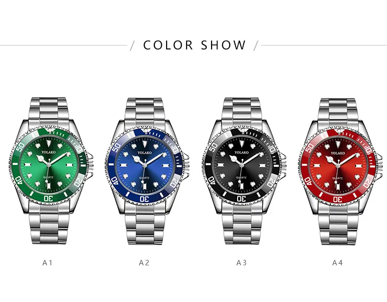 Men's Fashion Green Water Ghost Watch - Stainless Steel Strap Quartz Wristwatch - Stylish Analog Timepiece for Men showcase 13