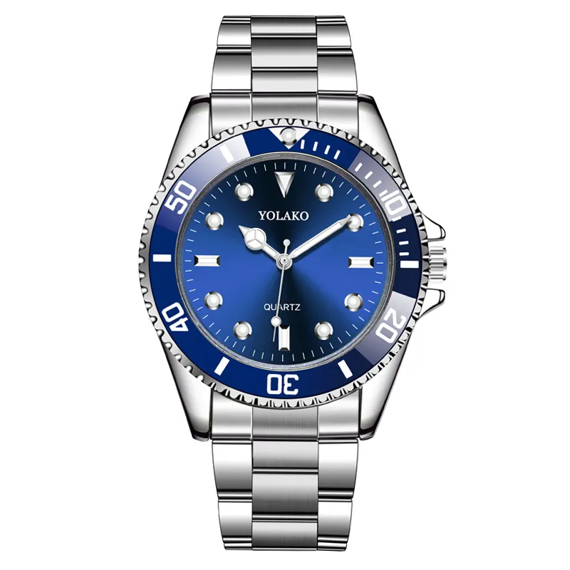 Men's Fashion Green Water Ghost Watch - Stainless Steel Strap Quartz Wristwatch - Stylish Analog Timepiece for Men thumbnail 2