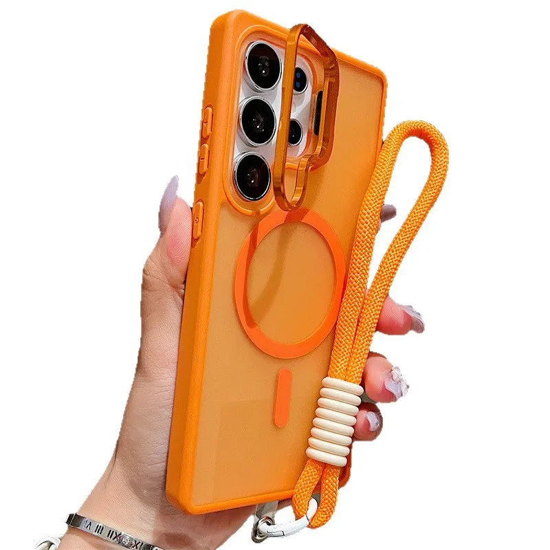 Samsung Galaxy S24/S26 Ultra Phone Case: Skin-Feel Magnetic Lens Holder, Matte Finish, Cross-Border Design, S24Fe/A56 Compatible thumbnail 5