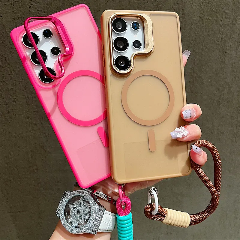 Samsung Galaxy S24/S26 Ultra Phone Case: Skin-Feel Magnetic Lens Holder, Matte Finish, Cross-Border Design, S24Fe/A56 Compatible thumbnail 3