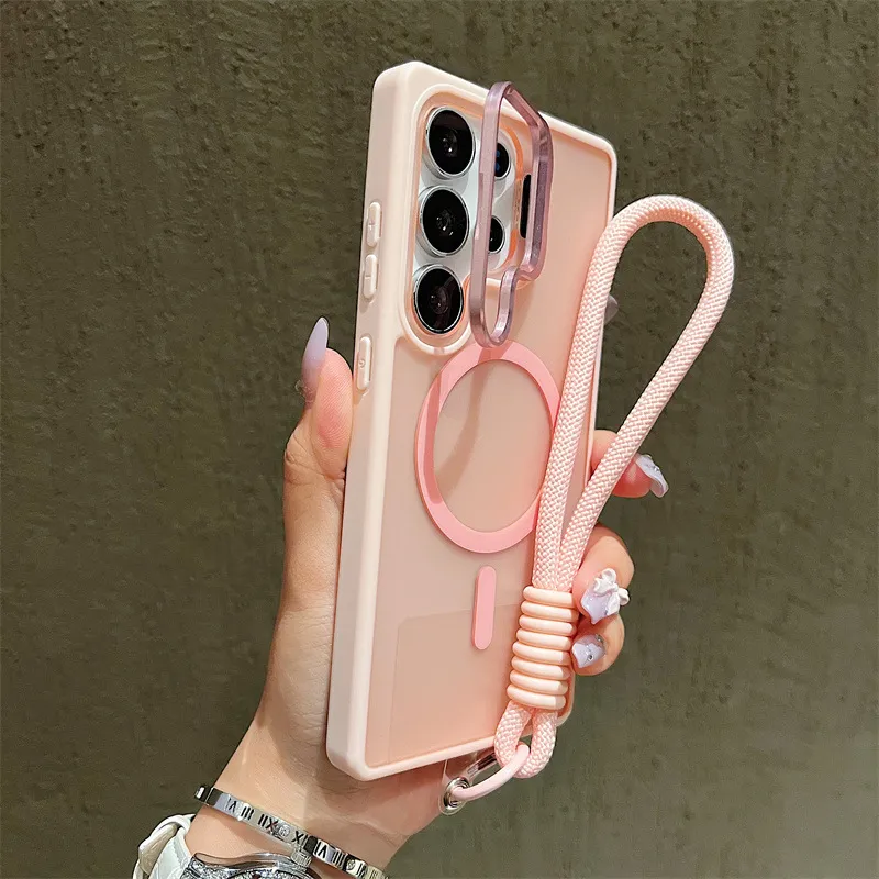 Samsung Galaxy S24/S26 Ultra Phone Case: Skin-Feel Magnetic Lens Holder, Matte Finish, Cross-Border Design, S24Fe/A56 Compatible thumbnail 7