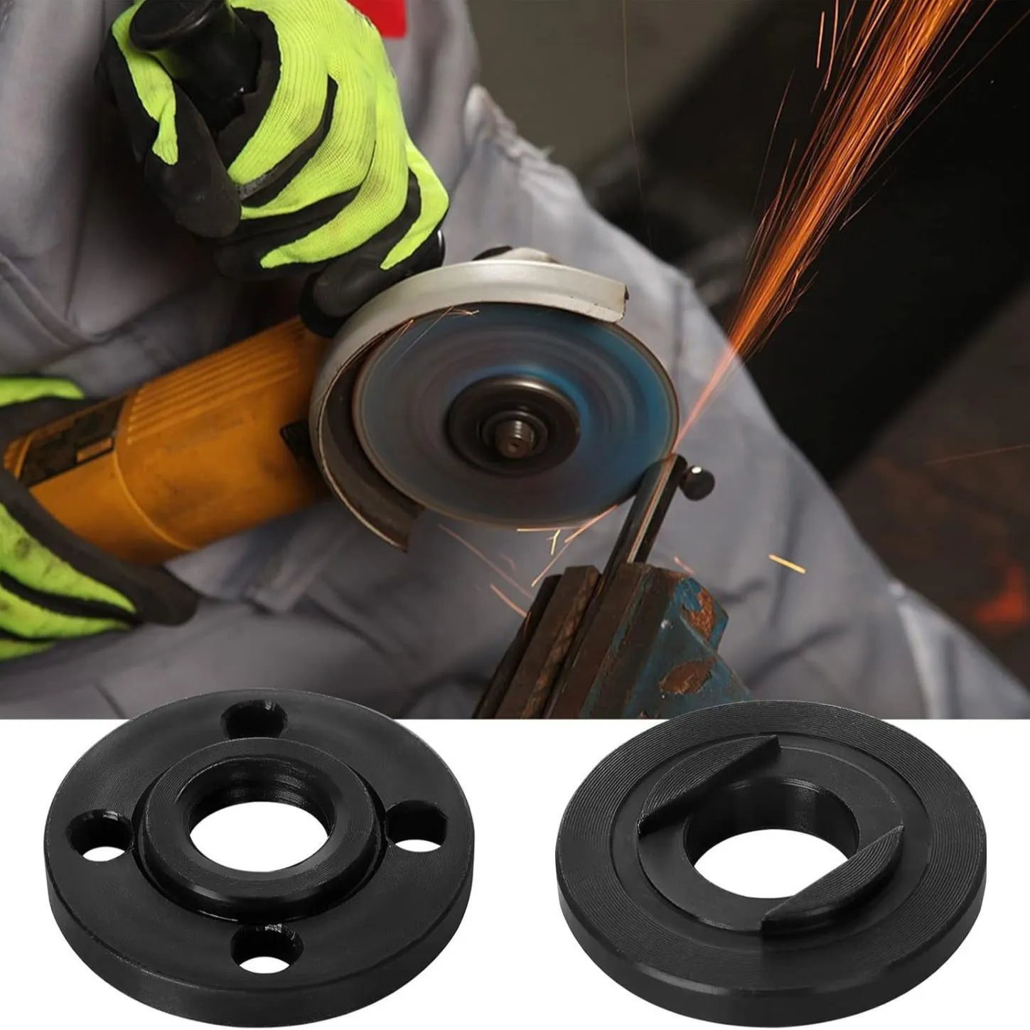Angle Grinder Flange Nut Set, 100 Type Angle Grinder Clamping Plate, 5/8-11 Pressure Plate Clip, Angle Grinder Power Tool Accessories thumbnail 4