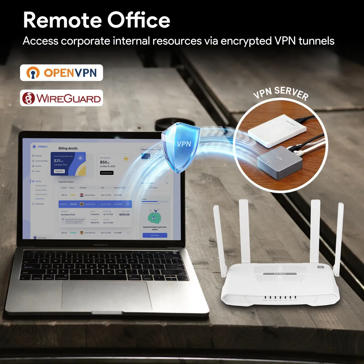 WiFi 6 Router AX1800 Mbps Dual-Band Gigabit Router with OpenWRT System for Home and Office - High-Speed Wireless Internet showcase 16