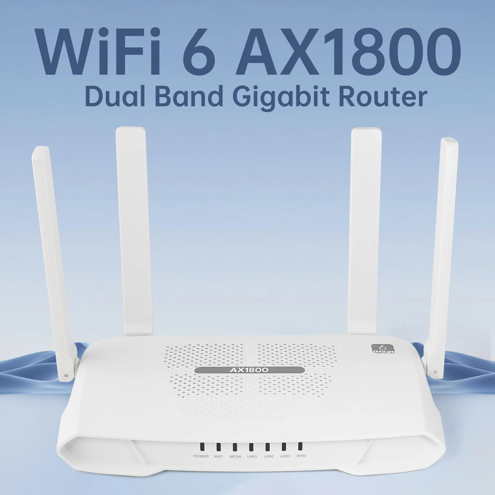WiFi 6 Router AX1800 Mbps Dual-Band Gigabit Router with OpenWRT System for Home and Office - High-Speed Wireless Internet thumbnail 2