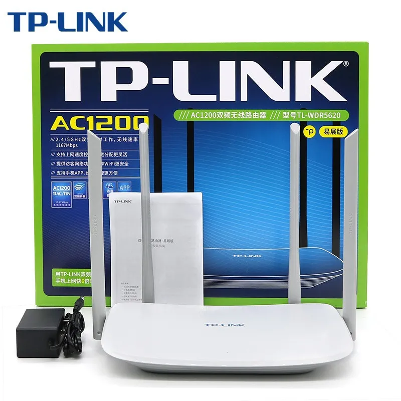 TP-Link TL-WDR5620 WiFi Router - AC1200 Dual-Band Gigabit Wireless Router with Mesh Technology - Easy Setup, High Speed, Wide Coverage for Home and Office
