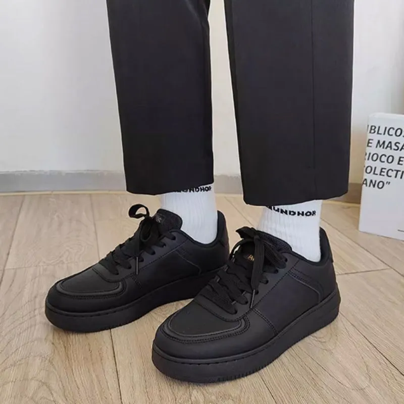Men's Casual Sneakers 2024: Versatile Work & High Street Style - American Trend Black Sports Shoes for Autumn showcase 5