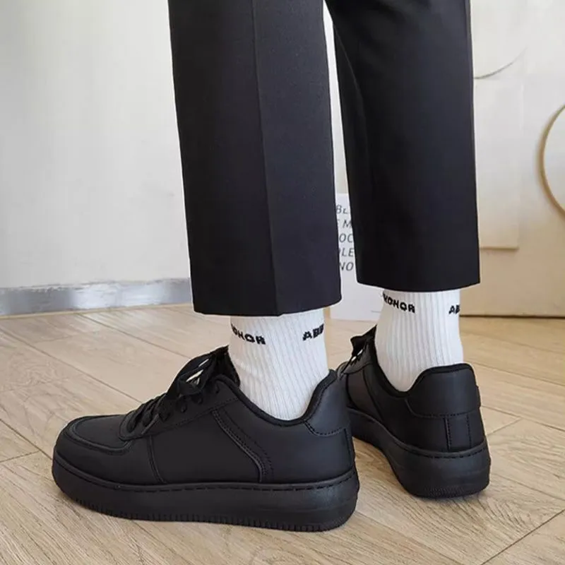 Men's Casual Sneakers 2024: Versatile Work & High Street Style - American Trend Black Sports Shoes for Autumn showcase 3