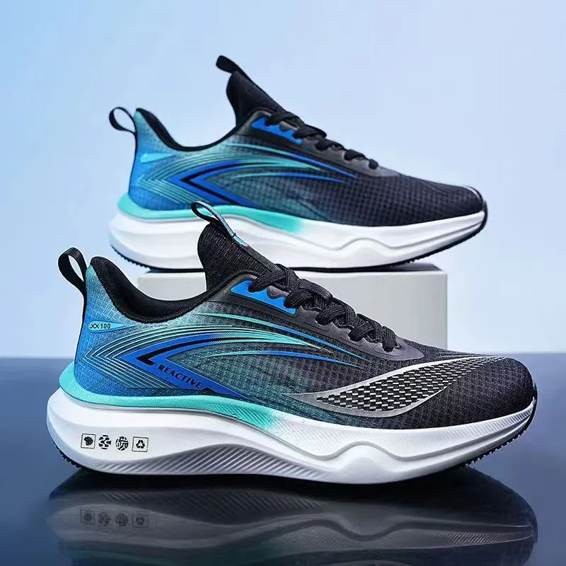 Men's Running Shoes - Trendy Outdoor Sports Sneakers - Breathable Mesh Fashion - Versatile Cross-Border Wholesale - Lightweight Athletic Footwear for Men thumbnail 9