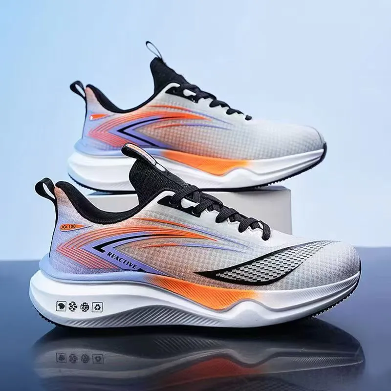Men's Running Shoes - Trendy Outdoor Sports Sneakers - Breathable Mesh Fashion - Versatile Cross-Border Wholesale - Lightweight Athletic Footwear for Men thumbnail 2