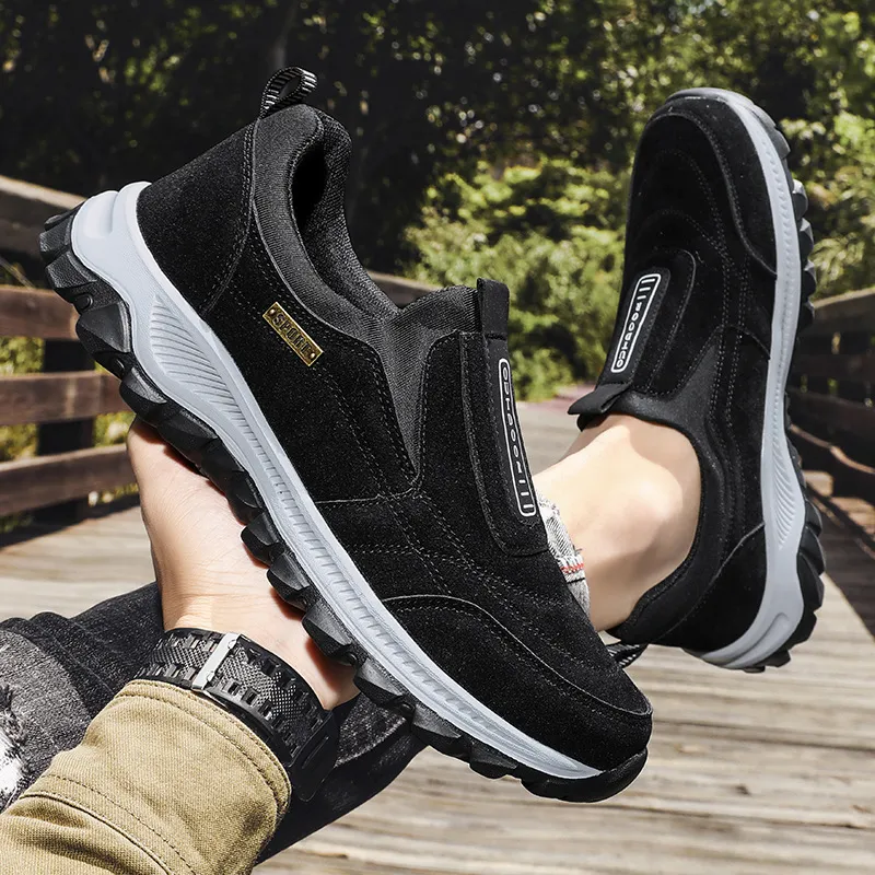 Men's & Women's Slip-On Running Shoes - Lightweight Outdoor Mountaineering Sneakers for Spring/Autumn, Plus Sizes Available, Cross-Border Foreign Trade thumbnail 3