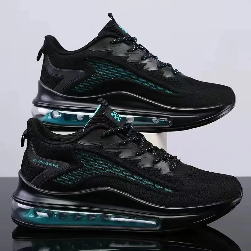 Men's Air Cushion Running Shoes - 2025 Spring Sneakers, Breathable, Height Increasing, Trendy Fashion, All-Match Foreign Trade Style thumbnail 1