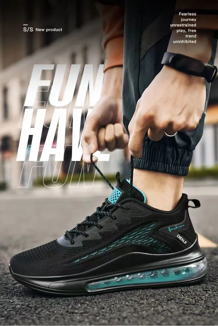 Men's Air Cushion Running Shoes - 2025 Spring Sneakers, Breathable, Height Increasing, Trendy Fashion, All-Match Foreign Trade Style showcase 16