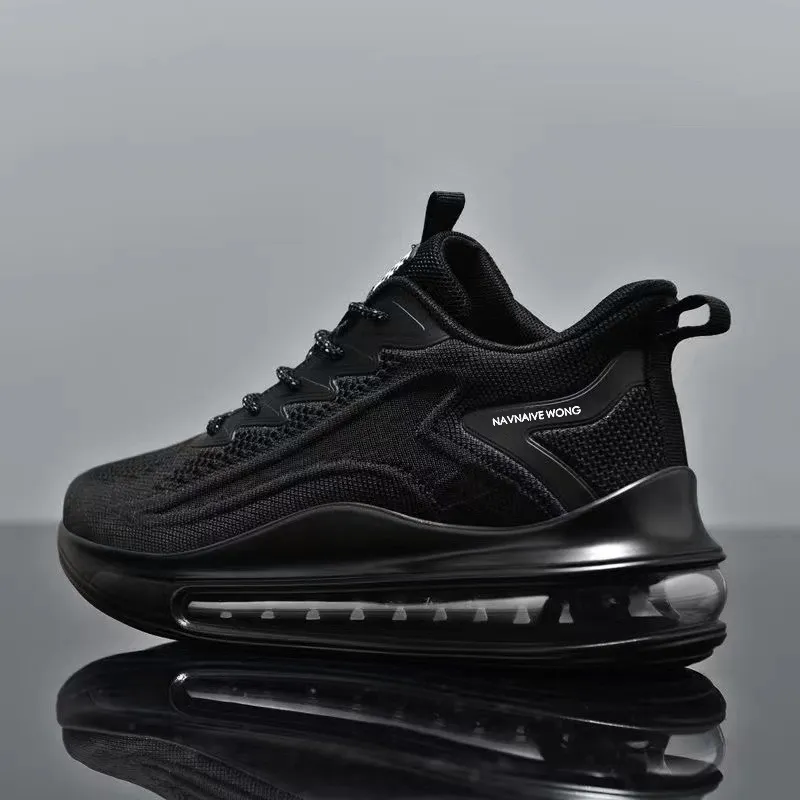 Men's Air Cushion Running Shoes - 2025 Spring Sneakers, Breathable, Height Increasing, Trendy Fashion, All-Match Foreign Trade Style thumbnail 4