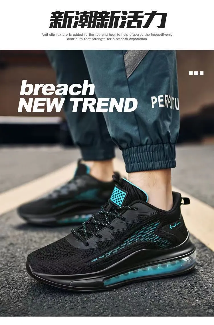 Men's Air Cushion Running Shoes - 2025 Spring Sneakers, Breathable, Height Increasing, Trendy Fashion, All-Match Foreign Trade Style showcase 17