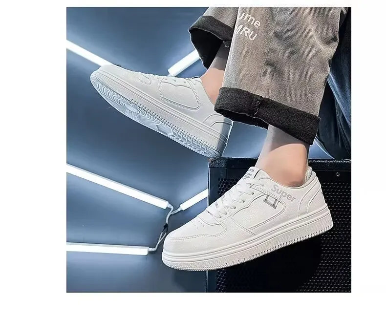 Men's White Sneakers Trendy Casual Shoes 2024 - Lightweight Running Shoes for Teenagers & College Students - Comfortable Fashion Sneakers for Men showcase 15