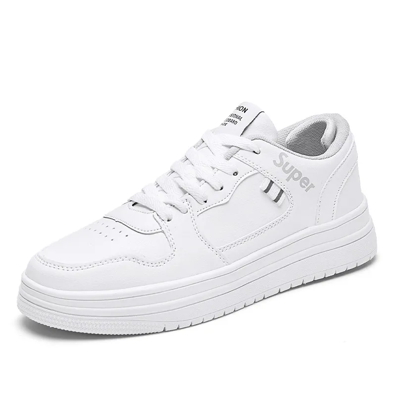 Men's White Sneakers Trendy Casual Shoes 2024 - Lightweight Running Shoes for Teenagers & College Students - Comfortable Fashion Sneakers for Men thumbnail 5