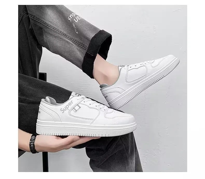 Men's White Sneakers Trendy Casual Shoes 2024 - Lightweight Running Shoes for Teenagers & College Students - Comfortable Fashion Sneakers for Men showcase 12