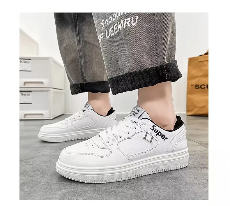 Men's White Sneakers Trendy Casual Shoes 2024 - Lightweight Running Shoes for Teenagers & College Students - Comfortable Fashion Sneakers for Men showcase 9