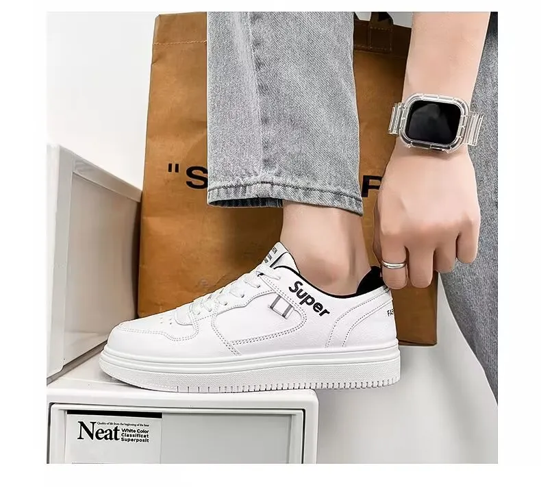Men's White Sneakers Trendy Casual Shoes 2024 - Lightweight Running Shoes for Teenagers & College Students - Comfortable Fashion Sneakers for Men showcase 7