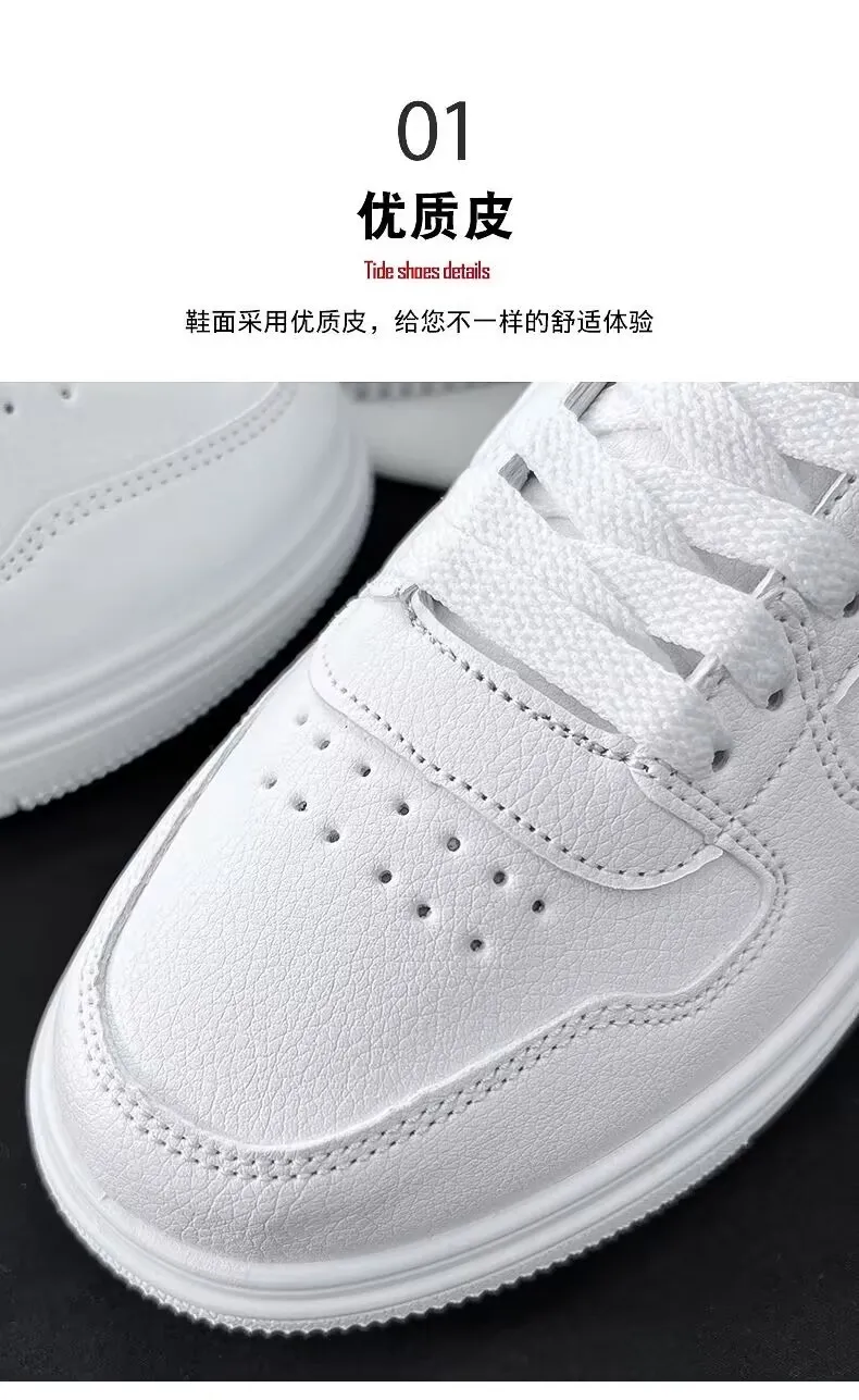 Men's White Sneakers Trendy Casual Shoes 2024 - Lightweight Running Shoes for Teenagers & College Students - Comfortable Fashion Sneakers for Men showcase 4