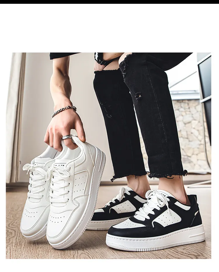 Trendy White Sneakers for Students - 2026 Spring Collection, Breathable Low-Top Sports Casual Shoes with Thick Soles for Teenagers, Versatile Fashion showcase 13