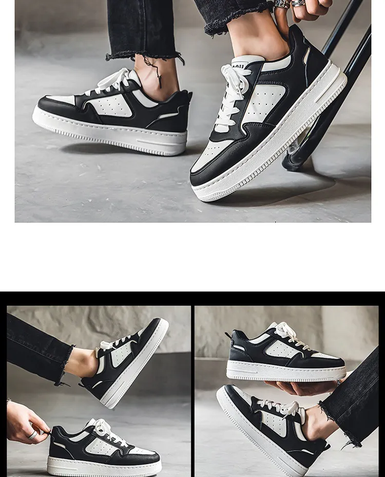 Trendy White Sneakers for Students - 2026 Spring Collection, Breathable Low-Top Sports Casual Shoes with Thick Soles for Teenagers, Versatile Fashion showcase 18