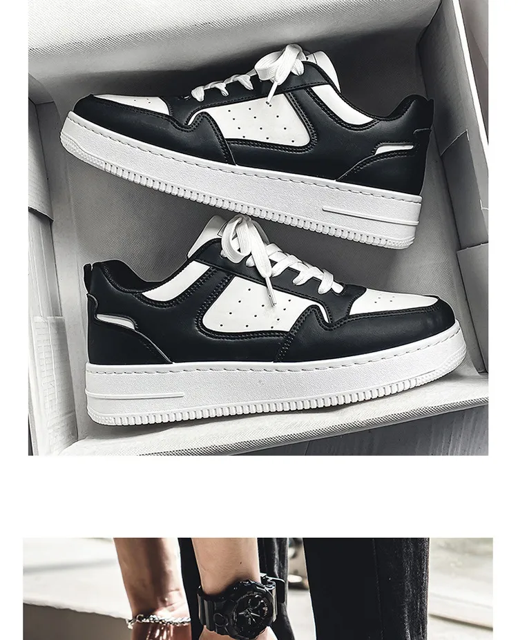 Trendy White Sneakers for Students - 2026 Spring Collection, Breathable Low-Top Sports Casual Shoes with Thick Soles for Teenagers, Versatile Fashion showcase 16