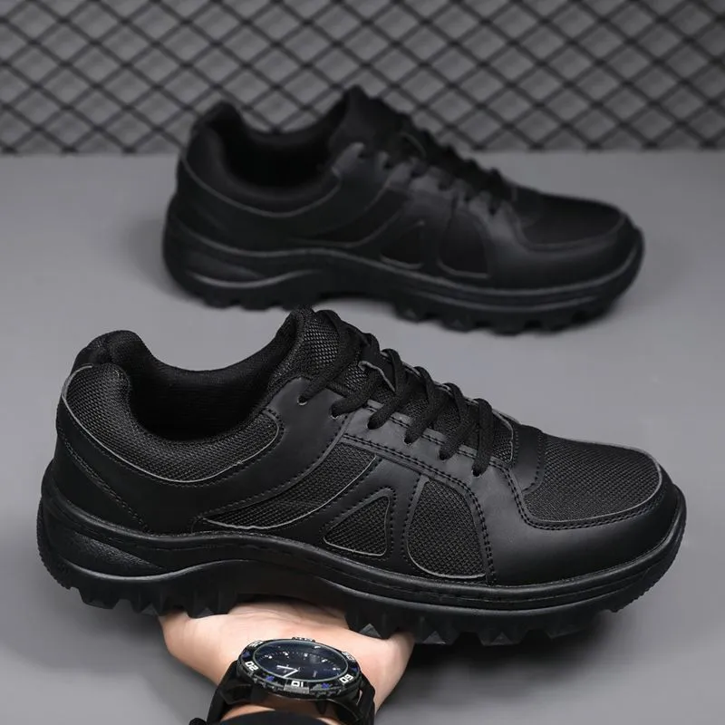 Men's Mesh Training Shoes Lightweight Breathable Versatile Casual Sneakers Black Hollow Round Toe Sports Shoes for Gym Running Walking thumbnail 3