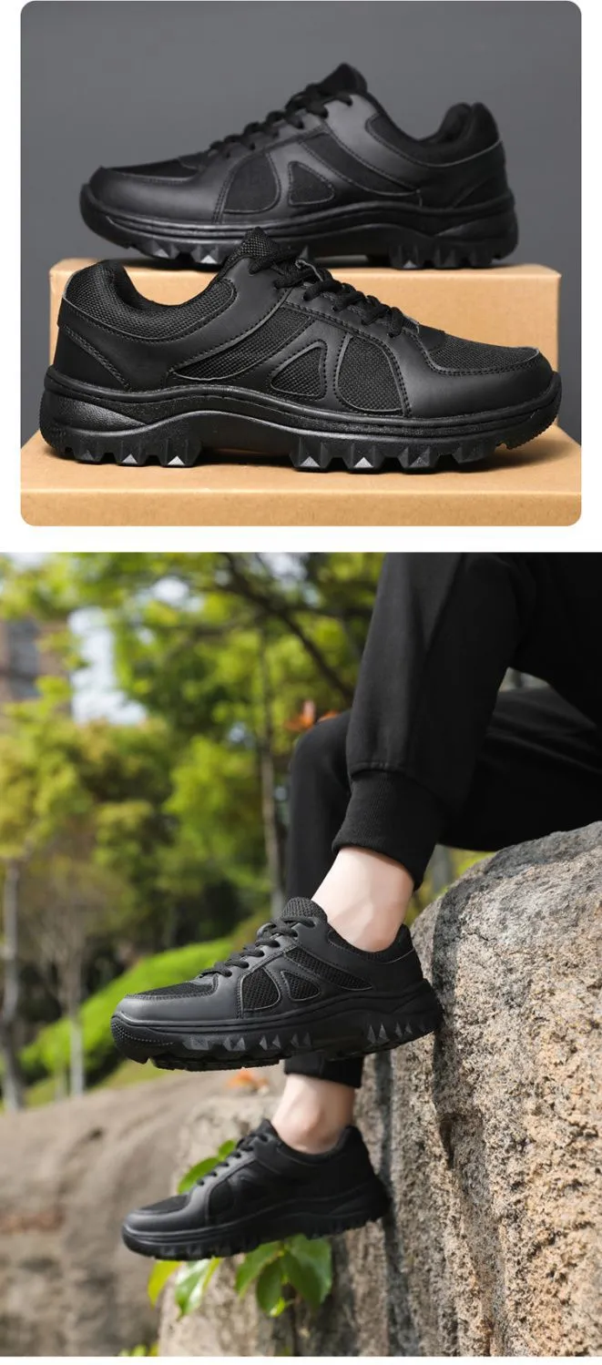 Men's Mesh Training Shoes Lightweight Breathable Versatile Casual Sneakers Black Hollow Round Toe Sports Shoes for Gym Running Walking showcase 12