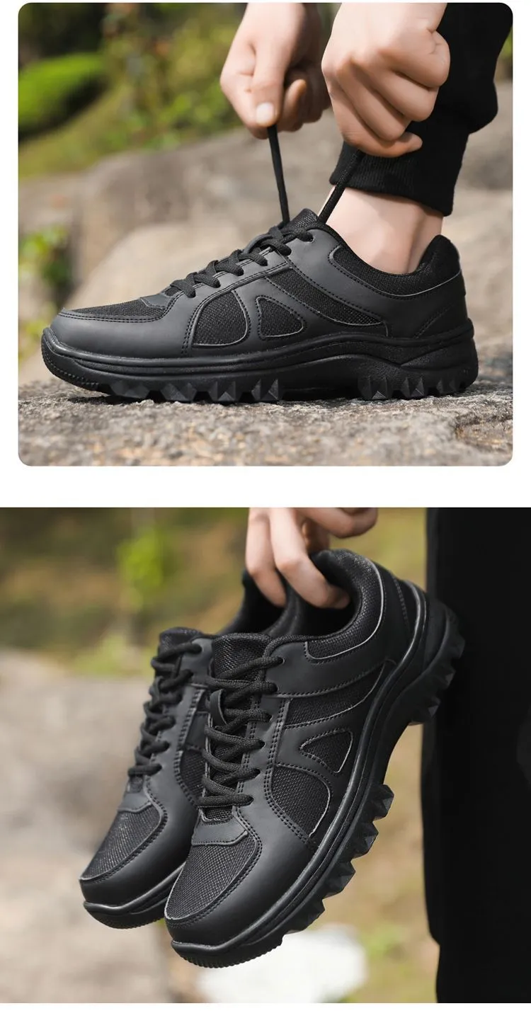 Men's Mesh Training Shoes Lightweight Breathable Versatile Casual Sneakers Black Hollow Round Toe Sports Shoes for Gym Running Walking showcase 10