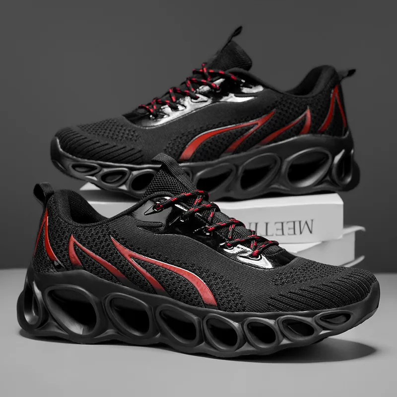 Men's Flame Sneakers Plus Size 46-48, Sports Casual Shoes for Couples, All-Match Fashionable Footwear for Men, Comfortable and Stylish thumbnail 2