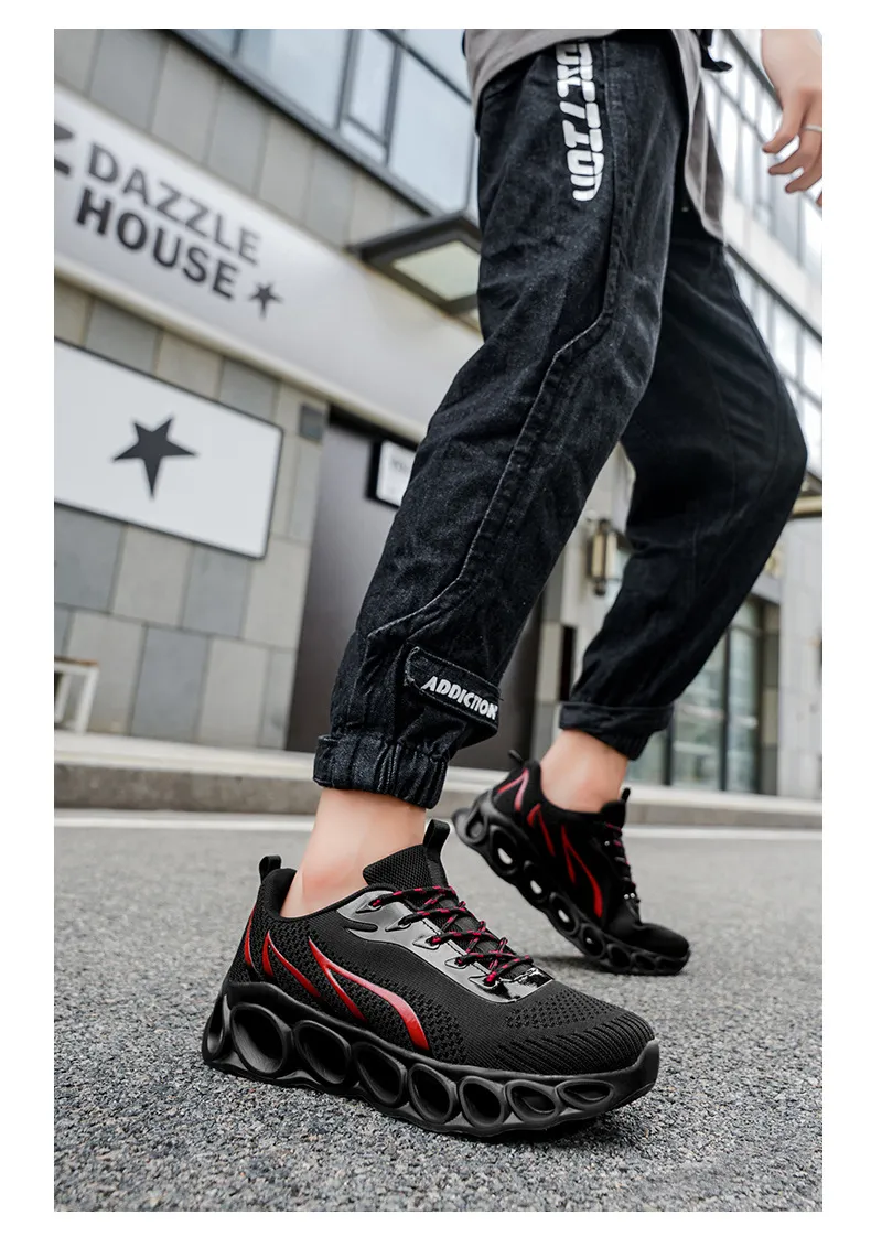 Men's Flame Sneakers Plus Size 46-48, Sports Casual Shoes for Couples, All-Match Fashionable Footwear for Men, Comfortable and Stylish showcase 14
