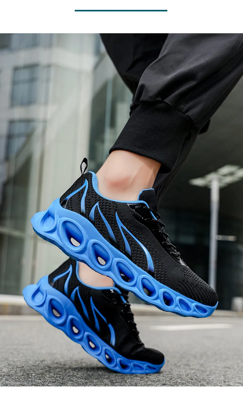Men's Flame Sneakers Plus Size 46-48, Sports Casual Shoes for Couples, All-Match Fashionable Footwear for Men, Comfortable and Stylish showcase 11