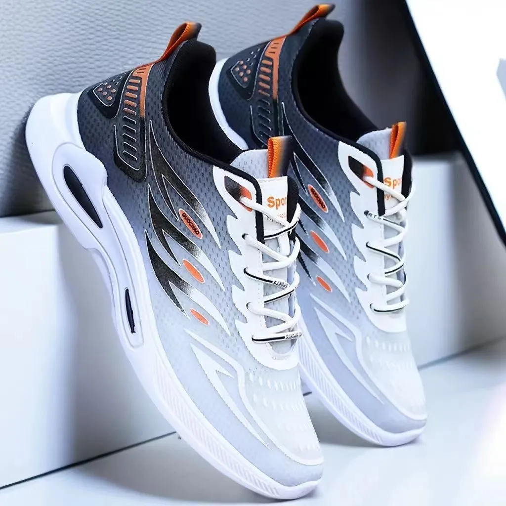Men's Ice Silk Breathable Sports Casual Shoes - Summer Lightweight Non-Slip Running & Student Shoes thumbnail 1