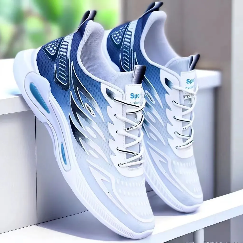 Men's Ice Silk Breathable Sports Casual Shoes - Summer Lightweight Non-Slip Running & Student Shoes thumbnail 3